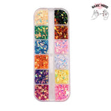 Paillettes 3D multicolores
