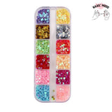 Paillettes 3D multicolores