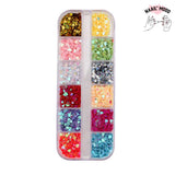 Paillettes 3D multicolores