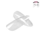 Capsules pour les faux ongles transparent et de forme amande. A coller sur l'ongle et à vernir. 