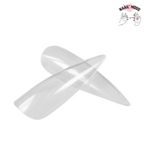 Les capsules forme pointue (pose américaine) Elles sont très flexibles et faciles à limer. Elles sont souple et appelées capsules X-Gel parfois.