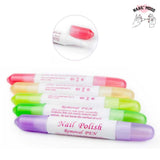 Kit de stylos dissolvant pour ongle avec des capuchons de couleurs. Contient 5 par kit.