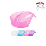 Bol de trempage pour les ongles avec forme des doitgs. Couleur blanc, bleur, rose, mauve.