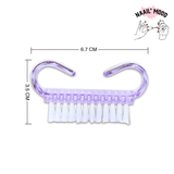 brosse de manucure et de pédicure en plastique, outils de nettoyage des ongles, doux, élimine la poussière. 6,5 cm de longeur et 3,5 cm de hateur