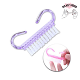 brosse de manucure et de pédicure en plastique mauve, outils de nettoyage des ongles, doux, élimine la poussière. 6,5 cm de longeur et 3,5 cm de hateur