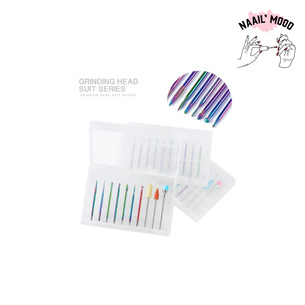 mèches de perceuse à ongles électrique. Fait en céramic et tungstène. Contient 10 forêt par paquet.